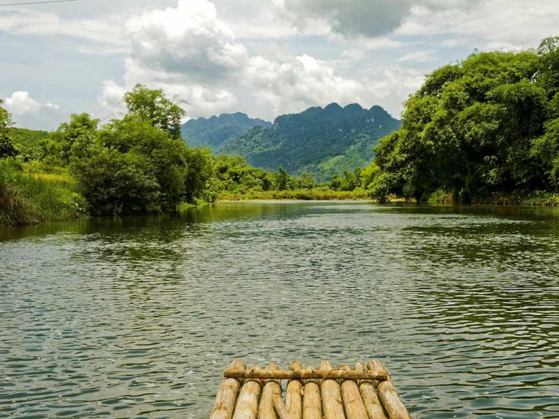 pu luong bamboo rafting