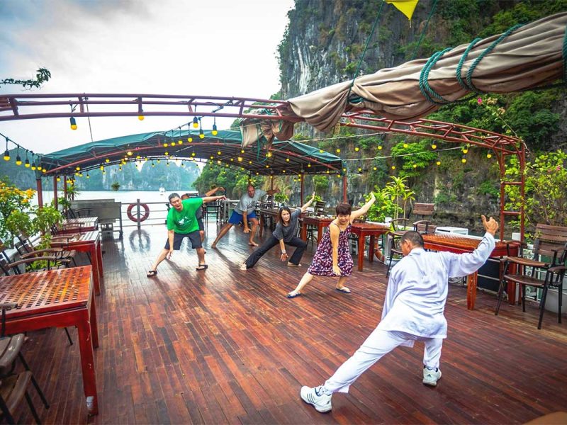 Morning on Renea Cruise in Bai Tu Long Bay