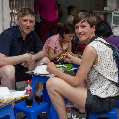 street food Bun Cha in Hanoi