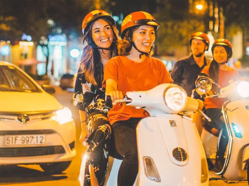 Saigon’s nightlife Vespa tour